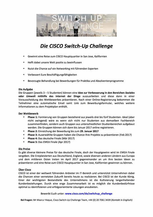 Die CISCO Switch-Up Challenge